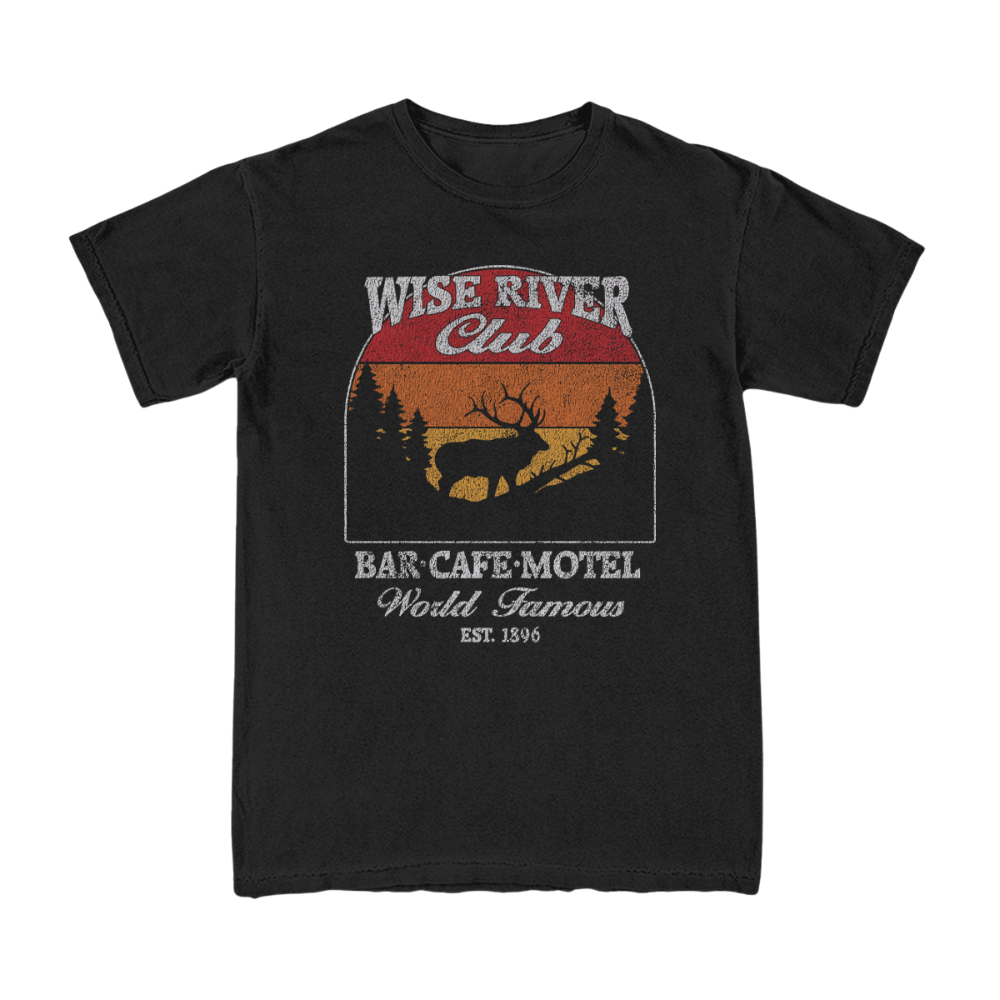Wise River Club Vintage Logo Tee - Black