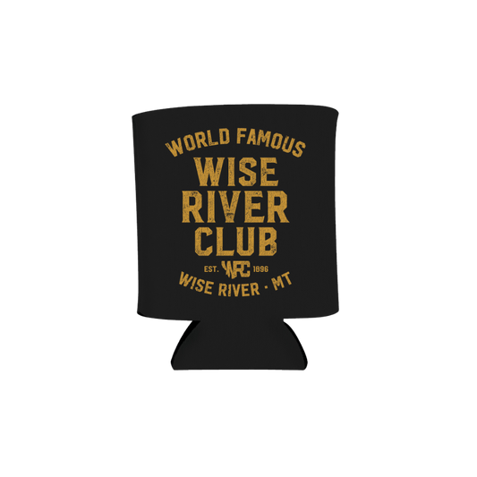 World Famous Wise River Club Black Koozie